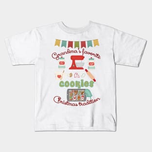 Grandma Products - Grandma's Favorite Christmas Tradition - Cookies Kids T-Shirt